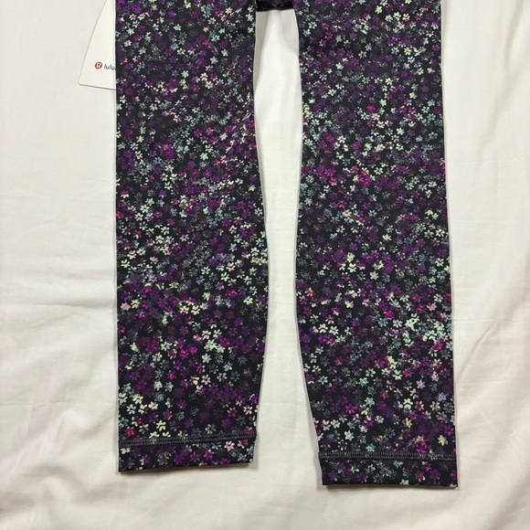 Lululemon Wunder Train HR Tight 25” Legging FLRM Floral Purple Women's Size 2 - Picture 4 of 5
